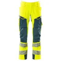 Mascot Hose mit Knietaschen ACCELERATE SAFE, hi-vis Gelb/Dunkelpetroleum, Größe