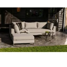 Woood Gartenecksofa Sicilie - Aluminium & Outdoor-Stoff Taupe, Links