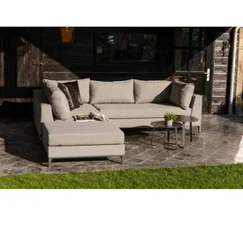 Woood Gartenecksofa Sicilie - Aluminium & Outdoor-Stoff Taupe, Links