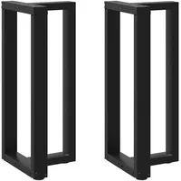 vidaXL Bartischbeine T-Form 50 x 35 x 111 cm Schwarz