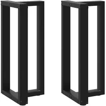 vidaXL Bartischbeine T-Form 50 x 35 x 111 cm Schwarz