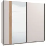 Home Affaire Schwebetürenschrank »Belfort, Kleiderschrank mit Spiegel, 3verschiedene Ausstattungen innen«, 2 Schiebetüren, 220x61x205cm FSC-zertifiziert, Trendfarbe cashmere, cashmere, , 78045220-0 B/H/T: 220 cm x 205 cm x 61 cm