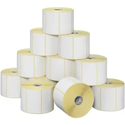Zebra 12er-Pack Etikettenrollen für Etikettendrucker 102 x 152 mm (12x 475 Etiketten) weiß