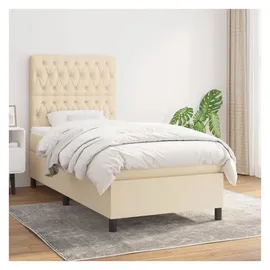 vidaXL Boxspringbett 90 x 200 cm Creme