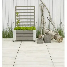 Plus Cubic Pflanzkasten mit Spalier 87 x 50 x 130 cm Graubraun