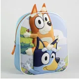Bluey 3D Kinder Rucksack Hellblau