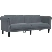 VidaXL Sofa 3-Sitzer Dunkelgrau Samt