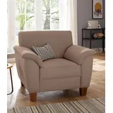 Home Affaire Sessel Alta Mikrofaser 101 x 87 x 88 cm Beige mit Federkern