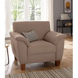 Home Affaire Sessel Alta Mikrofaser 101 x 87 x 88 cm Beige mit Federkern