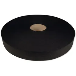 100 Meter Polster Gummi Gurt Elastikmaterial Schwarz Fest 6 cm breit Dehnung 25%