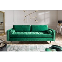 Riess Ambiente Design 3-Sitzer Sofa COZY VELVET 220cm smaragdgrün