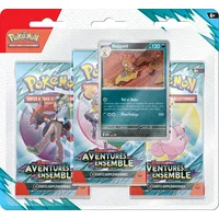 Pokémon: Blister mit 3 Booster-Packs Baggaïd Scharlach und Lila – Abenteuer Pokémon TCG (3 Boosterpacks und 1 glänzende Promo-Karte)
