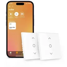 Refoss WLAN Rollladenschalter mit Apple HomeKit, Smart Rolladen Zeitschaltuhr, WLAN Jalousien Schalter mit prozentualer Steuerung, Smart Home Rolladensteuerung, Kompatibel mit Alexa, Google, 2 Stücke