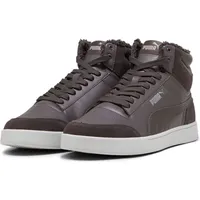 Puma Shuffle Mid Fur Sneaker, Grau (Flat Dark gray/cast iron/cool Light Gray