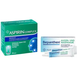 Erkältungs-Pflege-Set: Aspirin Complex + Bepanthen Augen- und Na