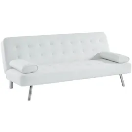 vente-unique Schlafsofa Kunstleder 2-Sitzer Schwarz