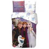 Disney Kinderbettwäsche Disney Eiskönigin Magic Team Bettwäsche 140×200cm, 65x65 cm rosa
