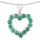 vira jewels Kette mit Anhänger 46,0cm grün / weiß Silber