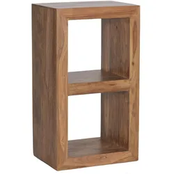 Kadima Design Rustikales Standregal: Massivholz Sheesham, vielseitig nutzbar, handgefertigt, einfache Pflege. Braun, 50x35x88 cm