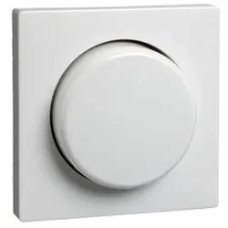 Elso 267014 Zentralplatte mit Drehknopf für Dimmer JOY reinweiß