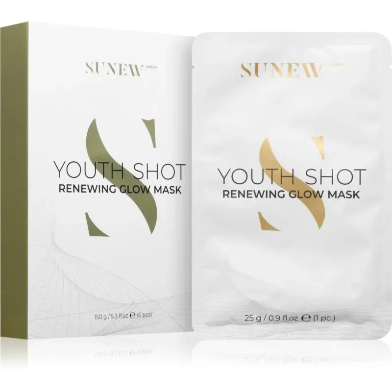 SUNEWMED+ Youth Shot Regenerating Glow Face Sheet Mask Zellschicht-Maske für die Regeneration der Haut 6 St.