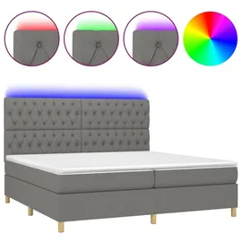 vidaXL Boxspringbett 200 x 200 cm Dunkelgrau