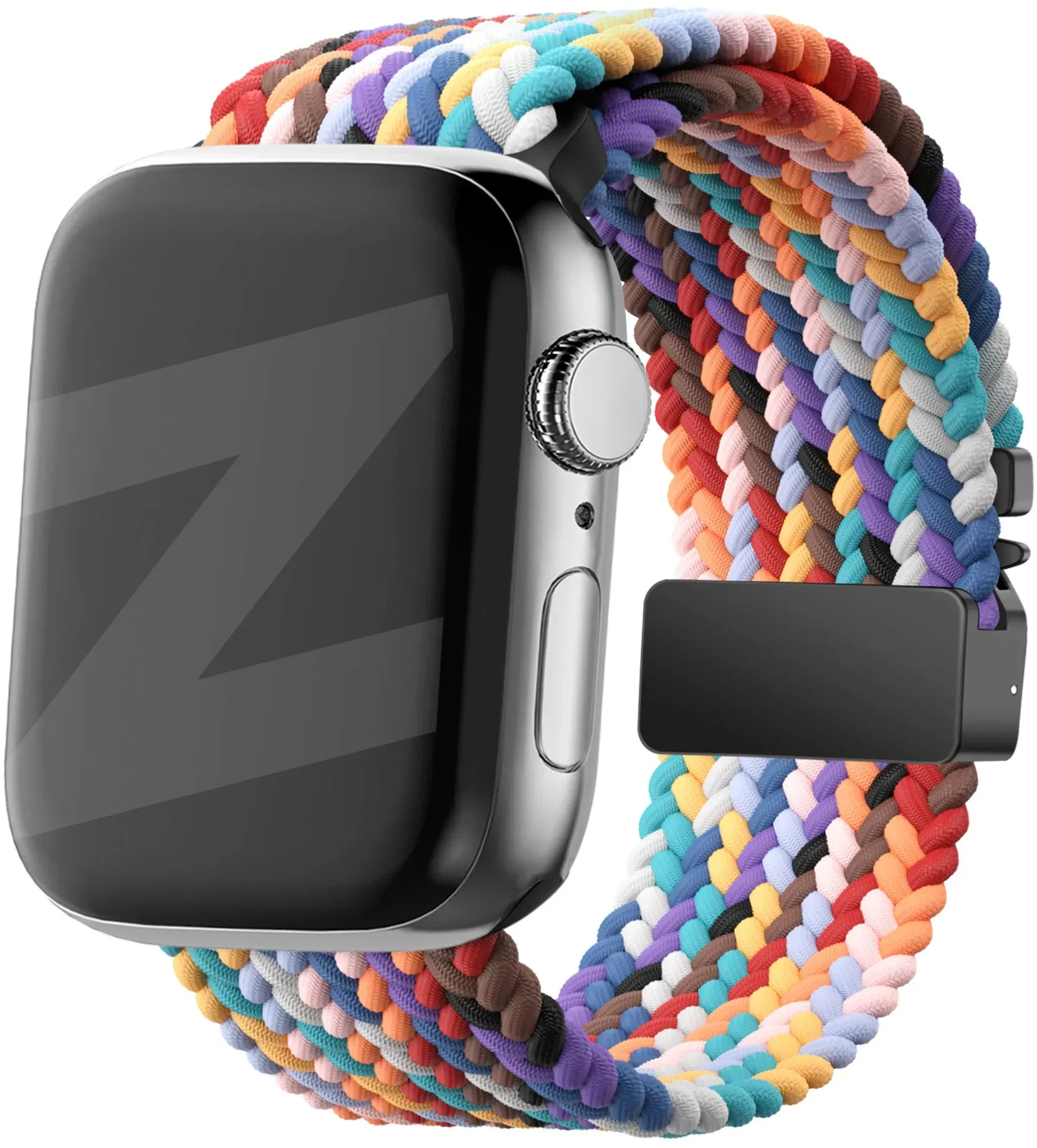 Bandz Apple Watch Ultra Armband Nylon für Apple Watch Ultra - Regenbogen - Parachute-Verschluss