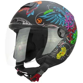 CGM 167S Flo Freude Matt Black/Sky Blue/Green L