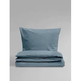 BIERBAUM Chic Uni Unifarben Blau 155 x 220 cm + 2 x 40 x 80 cm