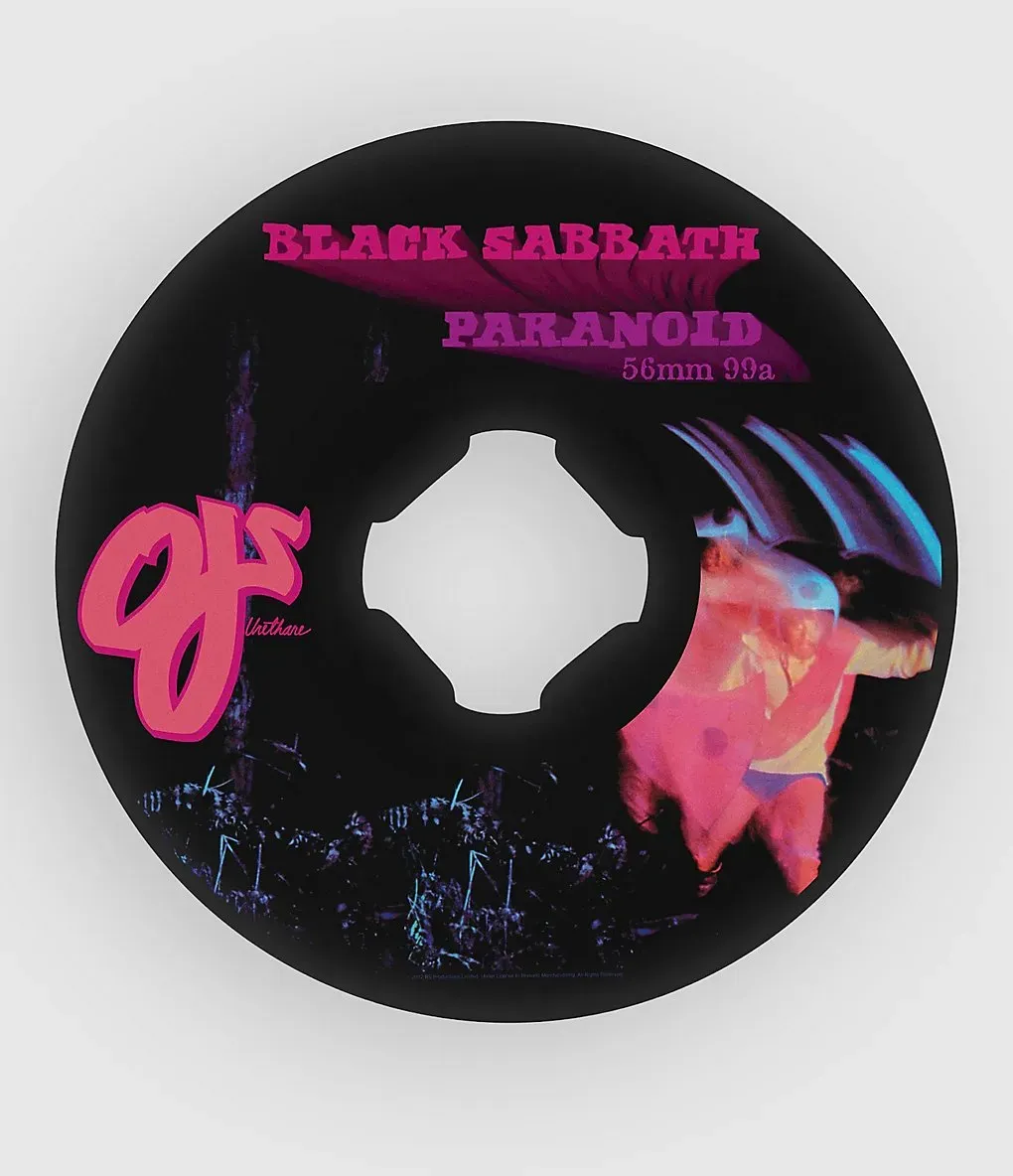 OJ Wheels Black Sabbath Paranoid Chubbies 99a 56mm Rollen black Gr. Uni