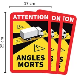 Aufkleberset &quot;Toter Winkel LKW&quot; - Kennzeichnungspflicht in Frankreich ab dem 01....
