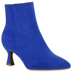 Damen Klassische Stiefeletten in Blau Velours