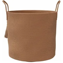 vidaXL Aufbewahrungskorb Braun Ø40 x 35 cm Baumwolle