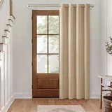 MIULEE Verdunklung Thermo Vorhänge Blickdicht Ösen 1er Set 140x137cm Beige