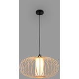 BRILONER – Bambus Pendelleuchte, Deckenlampe für das Wohnzimmer, Deckenleuchte Holz, Lampe Wohnzimmer, Wohnzimmerlampe, Boho, E27 Fassung, 40 cm