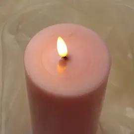 Deluxe Homeart Mia Deluxe LED Stumpenkerze 10 cm rosa