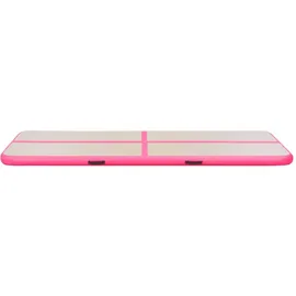 vidaXL Aufblasbare Gymnastikmatte mit Pumpe 600x100x10 cm PVC Rosa