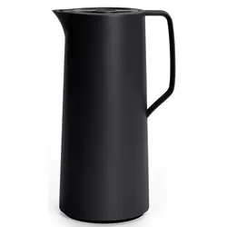 Isolierkanne EMSA "Motiva", schwarz, B:12,6cm H:27,3cm, Kunststoff, Kannen, Schraubdeckel, Quick-Press-Verschluss, 12h heiß, 24h kalt, Glaskolben