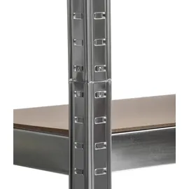 schulte-regalwelt Schwerlastregal Holz 180 x 90 x 40 cm silber