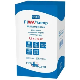 FINK & WALTER GMBH Mullkompressen 7,5 x 7,5 cm unsteril 8-fach