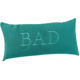 PANA PANA® Badewannenkissen (20x40 cm) • Bequemes Kissen für Badewanne • Nackenkissen • Kopfstütze Wanne • Polster • Schnell Trocknend • Türkis Mit Bad Schriftzug