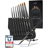 lieberge Aquarellpinsel Set 8 St. schwarz
