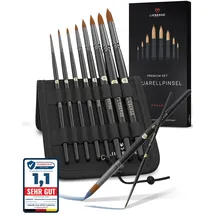 lieberge Aquarellpinsel Set 8 St. schwarz