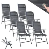 garmio Gartenstuhl Florenz 6er Set 7-fach verstellbar 0 x 0 x 0 cm anthrazit