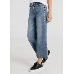Lois Jeans für Damen. 208042644 Jeans raw edge cut mit blauen Nieten (27), Lässig, Baumwolle, Denim