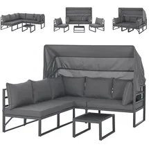 Svita Maui Gartenmöbel-Lounge-Set Sonneninsel grau