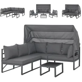 Svita Maui Gartenmöbel-Lounge-Set Sonneninsel grau