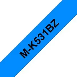 Brother P-Touch Band M-K531BZ schwarz auf blau 12mm / 8m nicht laminiert