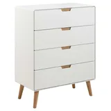 Actona Highboard Lowell 80 x 100 x 40 cm Weiß / Eiche
