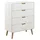Actona Highboard Lowell 80 x 100 x 40 cm Weiß / Eiche